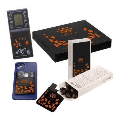 Подарочный набор «Тетрис»: тетрис, картхолдер, кофейные зерна в шоколаде