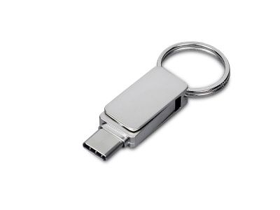 USB 3.0- флешка «Mercury» на 64 Гб с поворотным механизмом и дополнительным разъемом Type-C