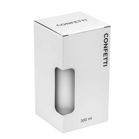 Термокружка CONFETTI 300мл. Белая с черной крышкой 6020.07