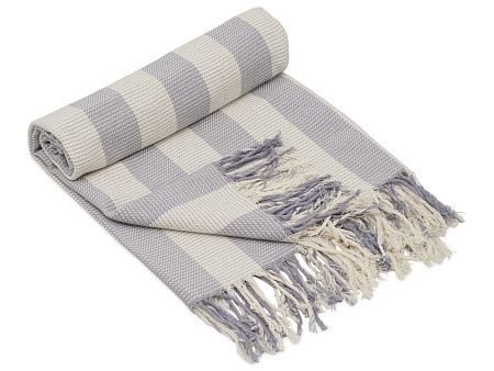 Плед «Reglet» из хлопка с бахромой