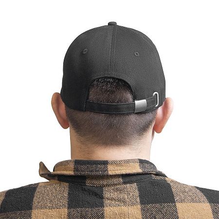 Кепка 6-панельная Greenwich 350, c черным сендвичем, черная