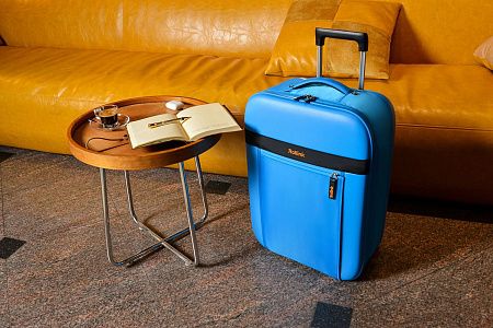 Чемодан складной Rollink Aura 55x40x20 см, 2 колеса, синий