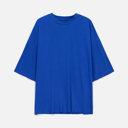Футболка унисекс оверсайз T1, синяя, размер XL/2XL