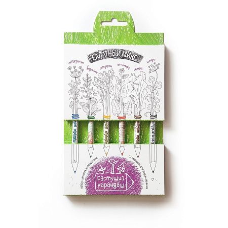 Набор цветных бумажных карандашей 6 шт.