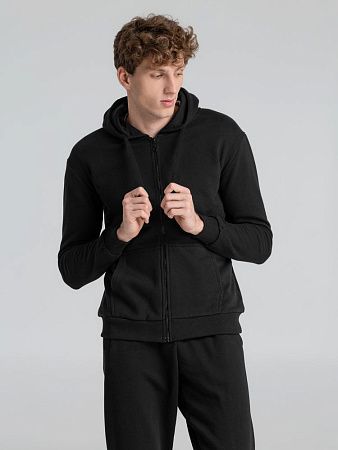 Толстовка на молнии с капюшоном Siverga Heavy 2.0, черная, размер 3XL
