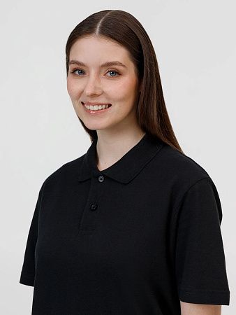 Рубашка поло унисекс Pulse, черная, размер 5XL