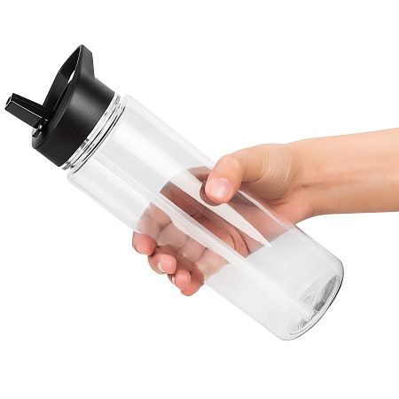 Бутылка для воды RIO 700мл. Прозрачная с черным 6075.20.08