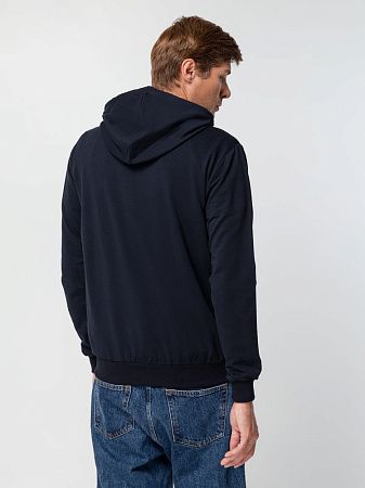 Толстовка на молнии с капюшоном Unit Siverga, темно-синяя, размер XS