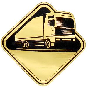 Шильд-наклейка фура, золото