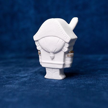 Елочная игрушка "Щелкунчик", фарфор с золотом