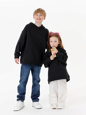 Худи детское оверсайз Houdini, черное, размер 6 лет (106-116 см)