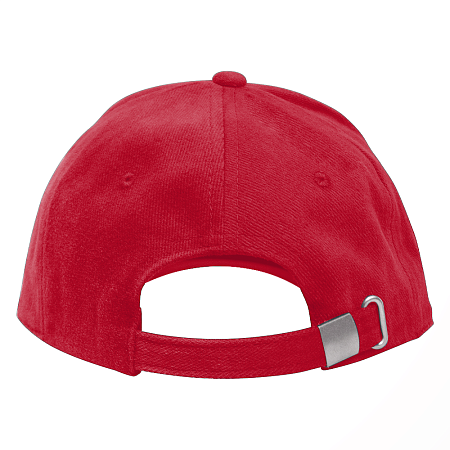 Кепка 5- панельная Salerno Heavy 350,  c белым сендвичем, красная