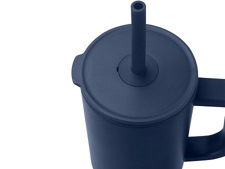 Герметичная термокружка «Brady» с силиконовой трубочкой, переработанная сталь, 900 мл