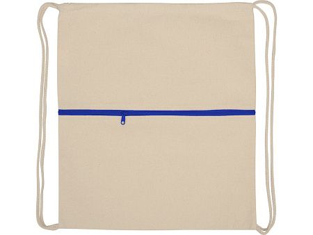 Рюкзак-мешок «Lark» из хлопка 180 г/м2 с цветной молнией