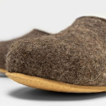 Домашние валенки Step, серо-коричневые (натуральные), размер 41