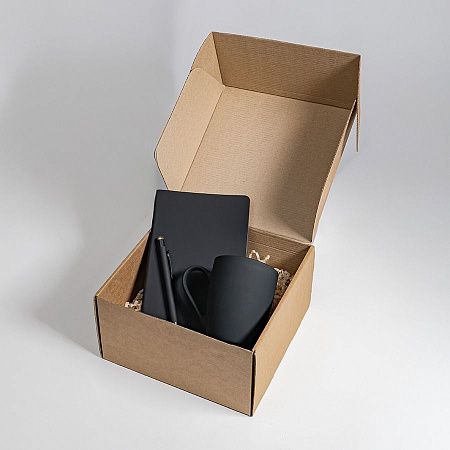 Набор подарочный ARISTOCRATIC: ежедневник, ручка, кружка; черный/золото