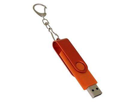 USB 3.0- флешка на 64 Гб с поворотным механизмом и дополнительным разъемом Type-C