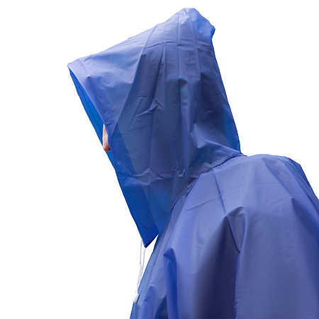 Дождевик пончо Budget туристический один размер, синий