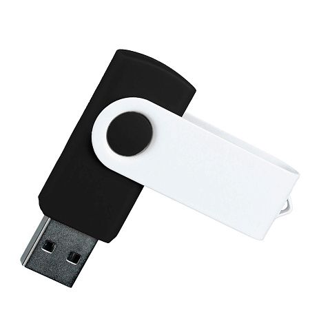 Флешка TWIST WHITE COLOR Черная с белым 4015.08.07.64ГБ