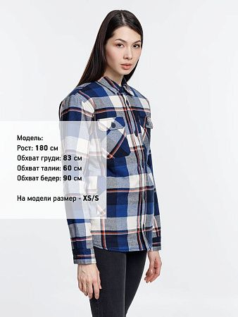 Куртка-рубашка оверсайз унисекс Noah, синяя, размер XL/2XL