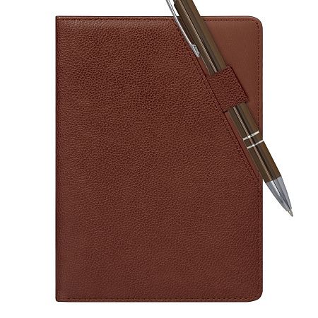 Ежедневник Smart Calabria Lafite A5, недатированный, в твердой обложке с поролоном, коричневый