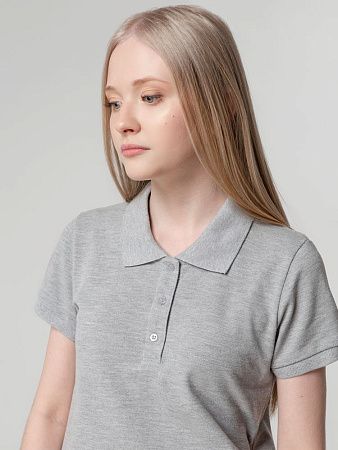 Рубашка поло женская Virma Lady, серый меланж, размер XXL