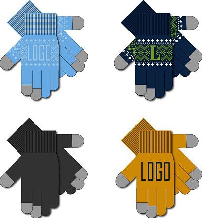 Сенсорные перчатки на заказ Guanti Tok, акрил, размер S/M