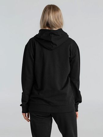 Толстовка на молнии с капюшоном Unit Siverga, черная, размер XS