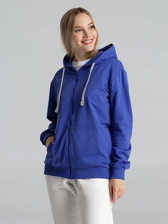 Толстовка на молнии с капюшоном Unit Siverga , ярко-синяя, размер XS