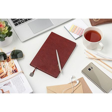 Ежедневник Flexy Buffalo А5, коричневый, недатированный, в гибкой обложке