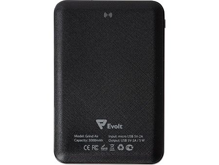 Беспроводной внешний аккумулятор «Grind Air» v. 2, 5000 mAh