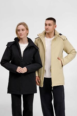 Куртка-парка унисекс Sfera, черная, размер XXL