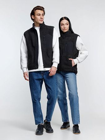 Жилет унисекс Fury BW, темно-серый (графит), размер 3XL