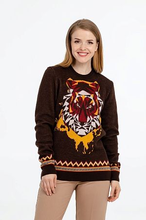 Джемпер Totem Tiger, коричневый, размер M