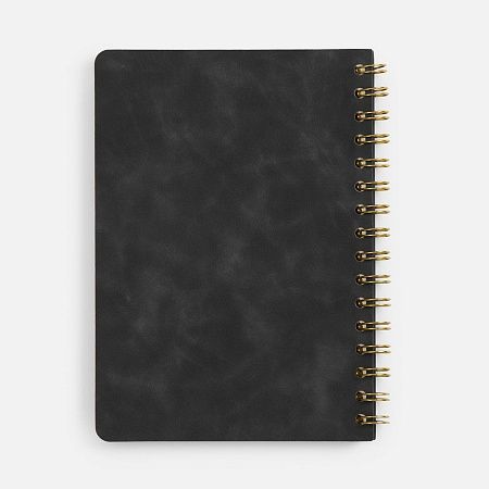 Ежедневник Spiral, недатированный, черный