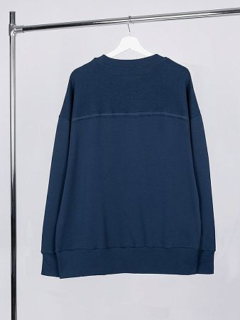 Свитшот оверсайз унисекс Vozduh, темно-синий, размер XL/2XL