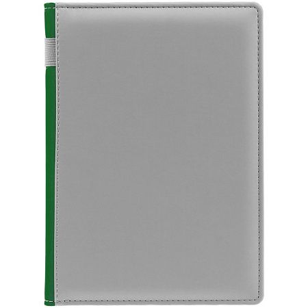 Ежедневник Spain Shall на заказ, недатированный, серый с зеленым