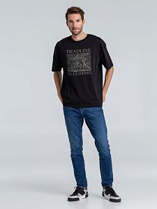 Футболка оверсайз Deadline, черная, размер XL/2XL