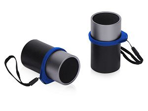 Портативные парные TWS колонки «Mates», цвет: черный, серебристый, синий