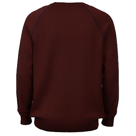 Джемпер Stitch с контрастной отделкой, бордовый с синим, размер S