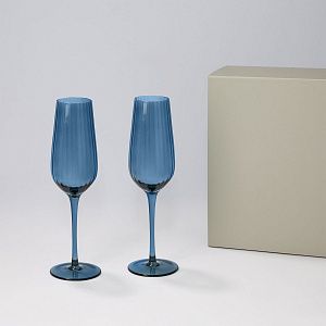 Подарочный набор 2 бокала для шампанского Toscana в серой коробке