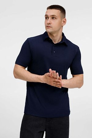 Рубашка поло унисекс Senti, темно-синяя, размер L