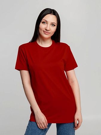 Футболка унисекс T-Bolka 160, темно-красная, размер S