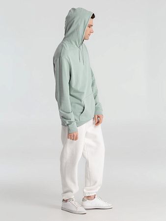 Толстовка с капюшоном унисекс Hoodie, серо-зеленая, размер S