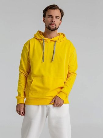 Толстовка с капюшоном Unit Kirenga, желтая, размер 4XL