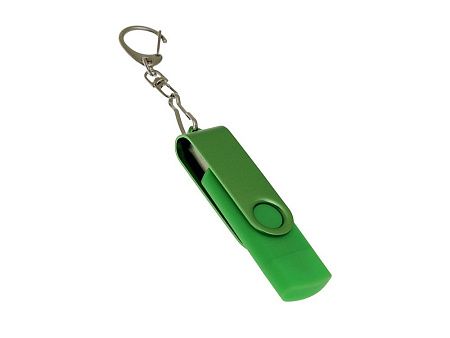 USB 3.0- флешка на 32 Гб с поворотным механизмом и дополнительным разъемом Type-C