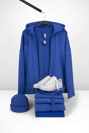 Футболка унисекс оверсайз T3, синяя, размер XS/S