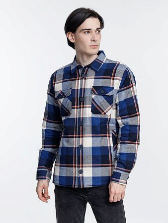 Куртка-рубашка оверсайз унисекс Noah, синяя, размер XL/2XL