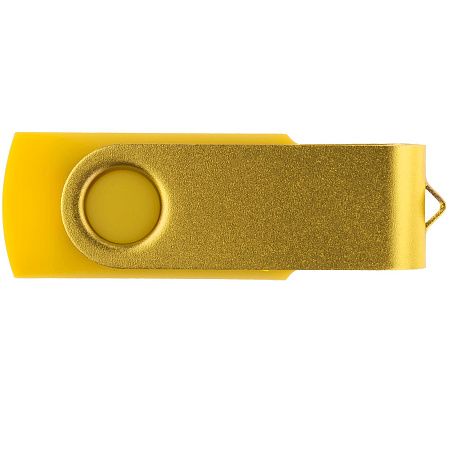 Флеш накопитель USB 2.0 Twister 32GB, пластик Софт Тач/металл, желтый/желтый