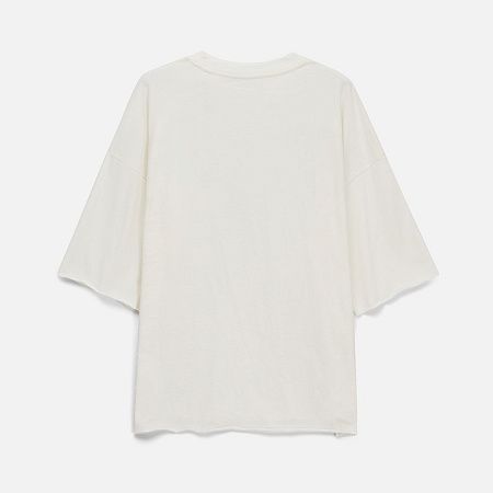 Футболка унисекс оверсайз T1, молочно-белая, размер XS/S